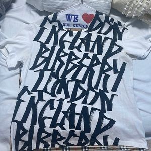 Burberry Graffiti print loose fitting tee